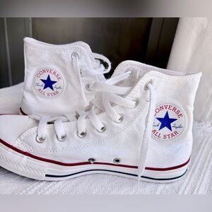 Converse Sz 7.5 White High Top Sneakers Chucks